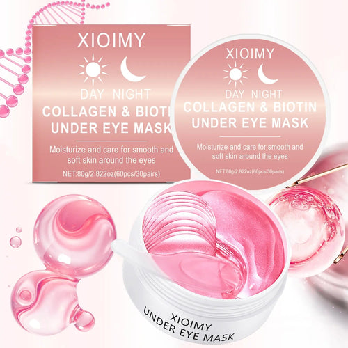 60Pcs Collagen Eye Masks, Nighttime Moisturizing, Hydrating Eye Care, Brighten Skin Tone, Tighten Fine Lines, Suitable All Skin Types, Enhance Radiance, Collagen Eye Patches, Eye Treatment Mask