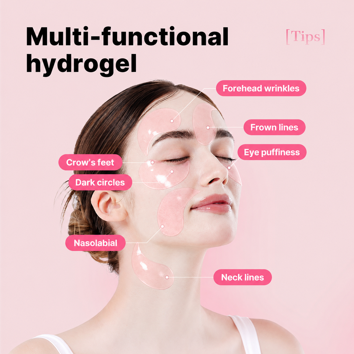 Peptide collagen eye patch