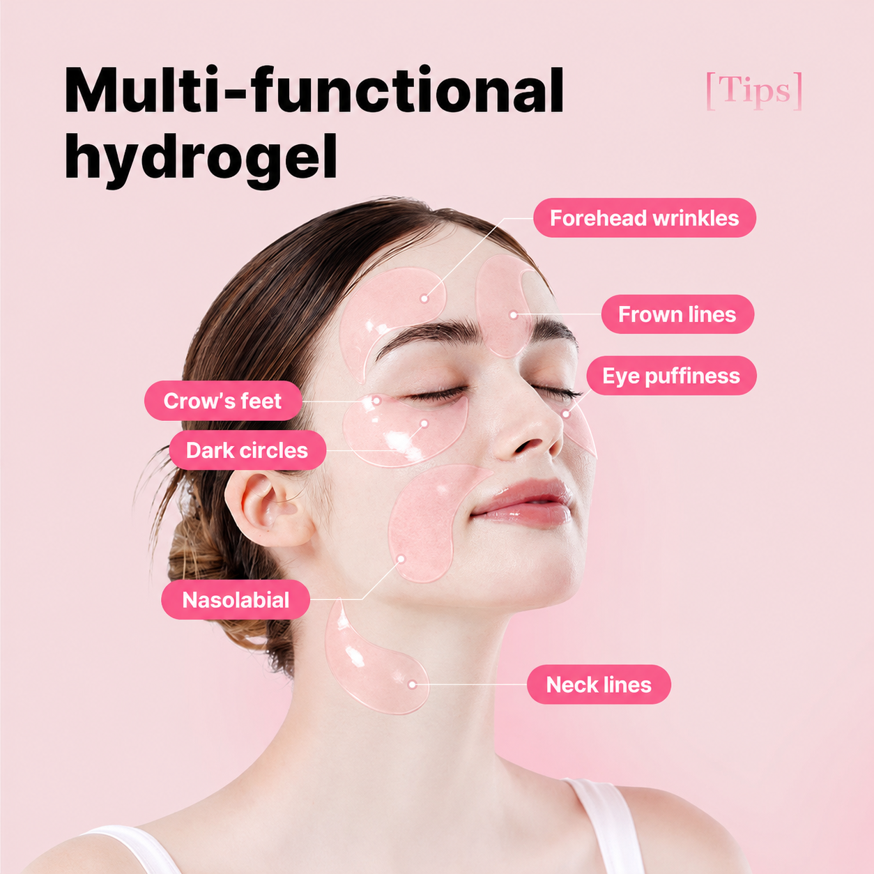 Peptide collagen eye patch